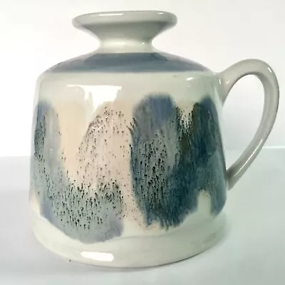 Buy Kravec Studios Pottery Vase With Handle Blue Cream Beige Pink Pitcher Container • 33.62£