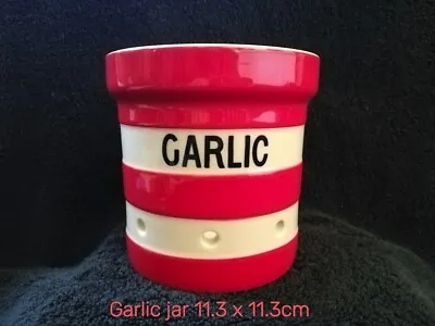 Buy T. G Green Cornishware Garlic Jar  ( No Lid) Red  Brand New. Rare • 66.19£