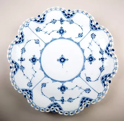 Buy Antique Royal Copenhagen Blue Fluted Full Lace Stand #1062 For Fruit Basket • 361.93£