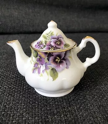 Buy Vintage Fine Bone China Florence Collectables Mini Teapot • 7£