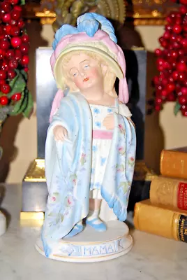 Buy Wonderful Mama Girl Bisque Hand Painted Pastels Victorian Old Porcelain Figurine • 99.53£