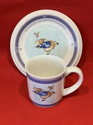 Buy Wedgwood Peter Rabbit Plate & Mug - Beatrix Potter Children Nursery • 7.99£
