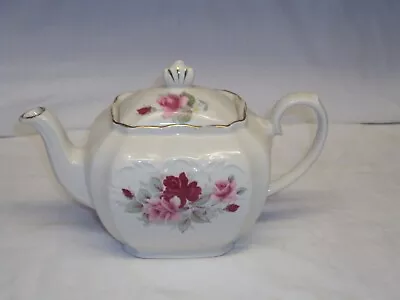 Buy Vintage Sadler Windsor Pink Floral Cube Teapot • 15£