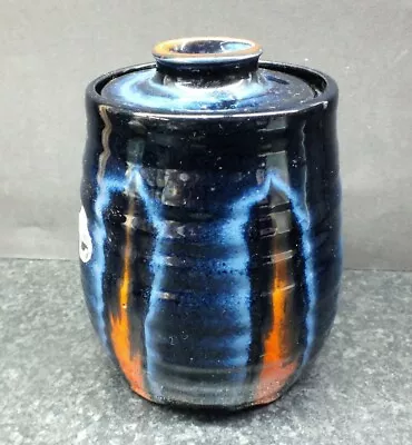 Buy Vintage Fosters Pottery, Cornwall - Rare Blue Colour/pattern Storage Jar • 15£