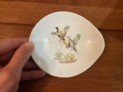 Buy Crown Staffordshire Flying Pheasants Trinket Dish Fine Bone China • 3£