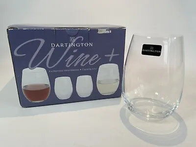 Buy Dartington Wine Plus 4 X Stemless Wine Glasses - 44cl • 19.99£