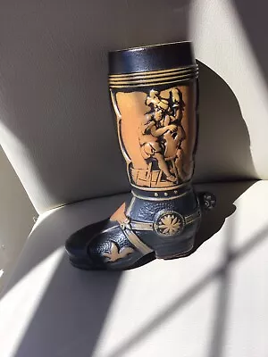 Buy Boot Stein Vase - Ceramic German Style , Pottery With Felt Base • 10£