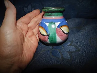 Buy Vintage Collectable Tintagel Handpainted Pottery Small Vase Dragon Eye Design • 12£