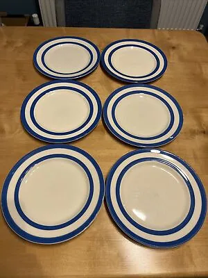 Buy T G Green Cloverleaf Cornishware 6x Breakfast Plates 22cm • 69.99£