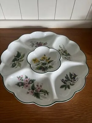 Buy Royal Worcester Herbs Large Serving Or Nibbles Dish With Compartments In Box • 50£