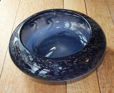 Buy Large Strathearn Marked Swirl Bowl With Aventurine Vasart Monart 23cm Diameter • 25£