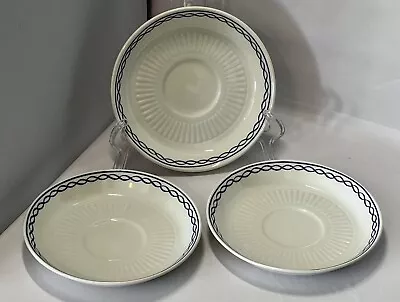 Buy Set Of 3 China Baltic Blue Saucers English Ironstone Excellent Used Condition 6” • 18.97£