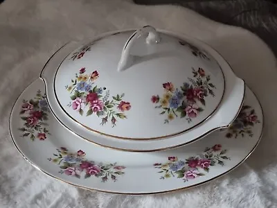 Buy Vintage Royal Grafton Floral Tureen And Serving Platter • 16.99£