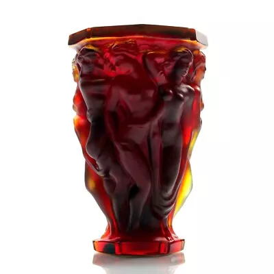 Buy Art Deco Ruby Red Glass Vase 1930' H.Hoffmann • 175.74£