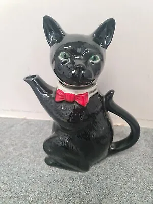 Buy Tony Wood Pussy Foot Black Cat Novelty Teapot • 25£