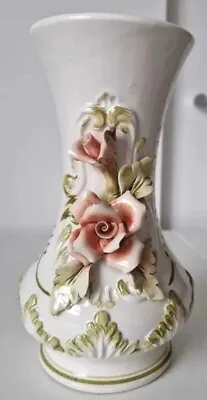 Buy Raised Vase Floral Design Francesco Italy Vintage  • 19.99£