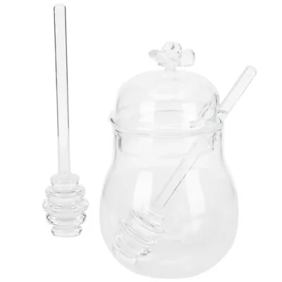 Buy Crystal Honey Jar Beehive Glass Jar Pudding Jars Glass Jam Jar Honey Jar Lid • 15.99£