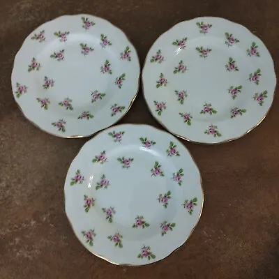 Buy Set Of Three Vintage, Duchess, Bone China, 'Ditzy Rose' 16.5cm Side Plates  • 7.95£