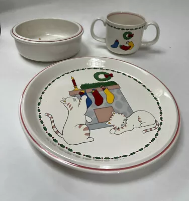 Buy Mikasa Child Place Setting Dish Bowl Cup Puss And Boots Cats Fireplace CC 903 • 14.46£