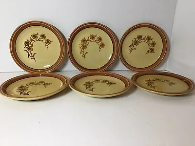 Buy Biltons Set Of 6 Vintage 70’s Tea Side Plates Beige Brown Floral Tableware VGC • 8.95£