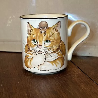 Buy Vintage Arthur Wood Pottery Cat And Mouse Mug 3.5” High • 5£