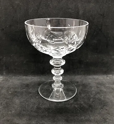 Buy 1 Royal Brierley Crystal Cut Champagne Coupe Saucer Fan Criss Cross 3 Knot (b9) • 16.99£