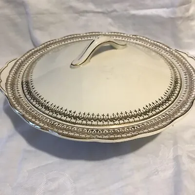 Buy GRINDLEY TUREEN SERVING DISH ART DECO PORCELAIN 1930s CREAMPETAL WITH GOLD EDGED • 10£