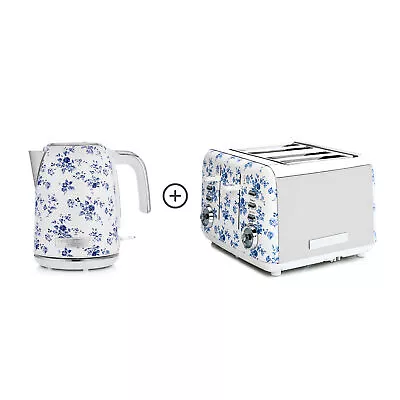 Buy VQ Laura Ashley China Rose 4 Slice Toaster And Jug Kettle Bundle • 139.99£