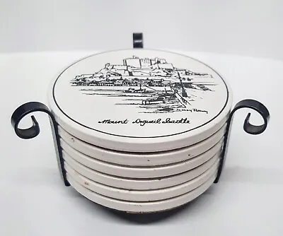 Buy Vintage Jersey Pottery Mount Orgueil Castle 6-Piece Set Ceramic Coasters Rare  • 16.29£