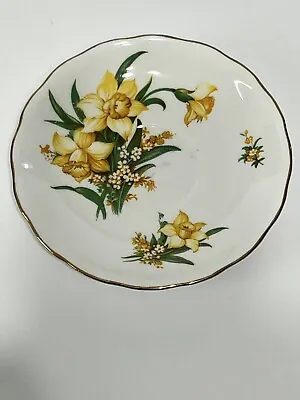 Buy Vtg Royal Vale Bone China Saucer Tea Yellow Daffodils Made In England Pre-Owned • 9.40£