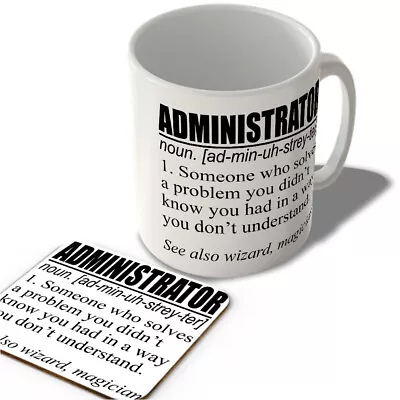 Buy Administrator Definition  - Mug And Coaster Set • 11.99£