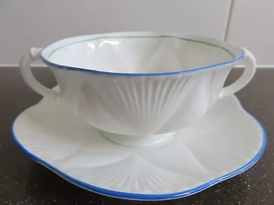 Buy Shelley  Bone China Double Handled  Cup And Saucer • 12£