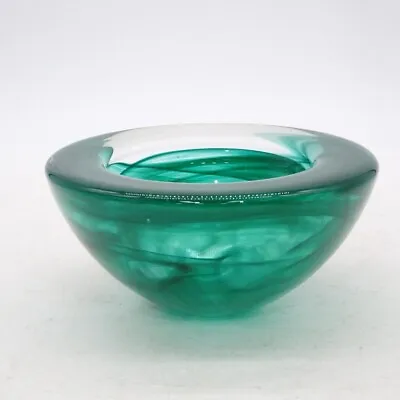 Buy KOSTA BODA  By Anna Ehrner Atoll Green Swirl Glass Bowl • 15£