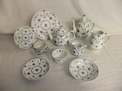 Buy C4 Pottery Furnivals & Mason's - Denmark - Blue Scandinavian Style Pattern 2D4A • 4£