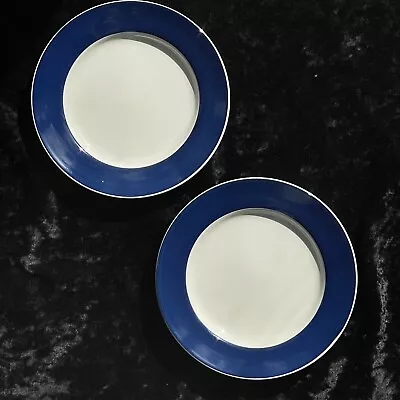 Buy Pair Of T G Green Cornishware Side Plates Vintage Rare Cobalt Blue White FREEP&P • 29.99£