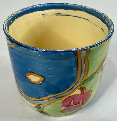 Buy Clarice Cliff Bizarre Small Pot Blue Chintz Hand Painted #250 • 29.95£