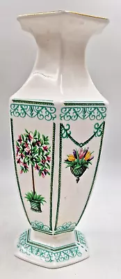 Buy Aynsley Victorian Garden Hex Vase Fine Bone China 10 Inches Boxed Unused T2750 D • 19.99£