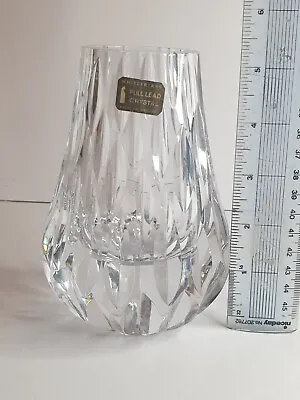 Buy Whitefriars Full Lead Crystal Clear Cut Glass Heavy Vase • 25£