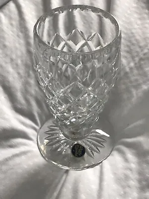 Buy Heavy Cut Glass Posy Bud Vase Webbs Crystal Vintage Pedestal With Label • 4.99£