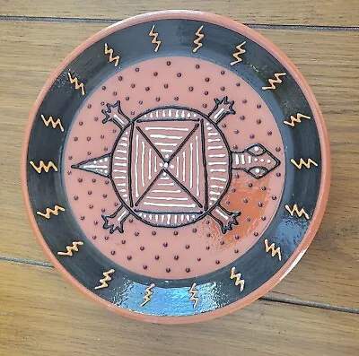 Buy Handmade Redware Pottery Raised Glazed TURTLE Ethnic Shallow Dish Plate 8  X 1  • 14.17£