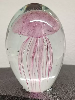 Buy Dynasty Gallery Pink Glass Jellyfish Paperweight Glow In The  Dark 4  Decor • 7.99£