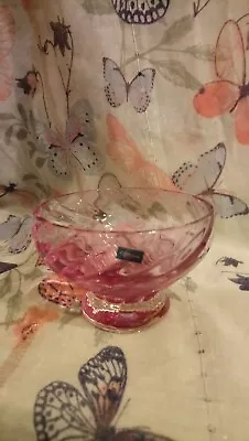Buy Lovely Vintage Caithness Cranberry Pink Bowl, Trinket Dish                   5ad • 12.25£