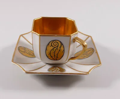 Buy Latvian Collecting Cup Moccat Cup And Saucer Circa 1930 Art Deco FAULTY • 89.06£