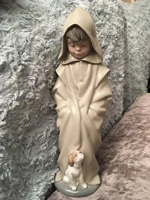 Buy Nao Lladro Porcelain Figurine Boy In A Cloak With A Dog • 40£