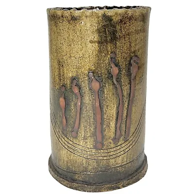 Buy Vintage 1973 Roggow Mid Century Modern Brutalist Candles Art Pottery 10  Vase • 42.52£