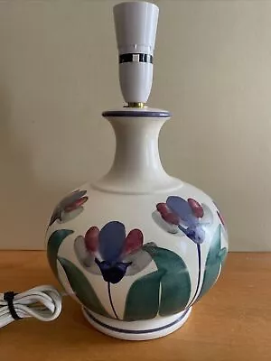 Buy Vintage Hand Painted Floral Iden Pottery? Lamp Base Ceramic • 29.99£