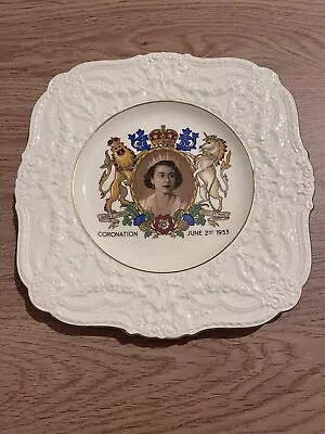 Buy 1953 Queen Elizabeth II Coronation Plate Official Design ROYAL CAULDON • 8£
