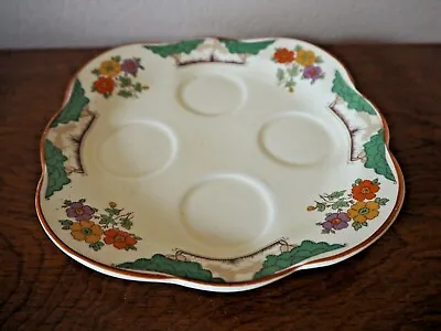 Buy Vintage Woods Ivory Ware 3 Flowers / Tree Pattern 6383 Egg Cup Plate Tray • 3.99£