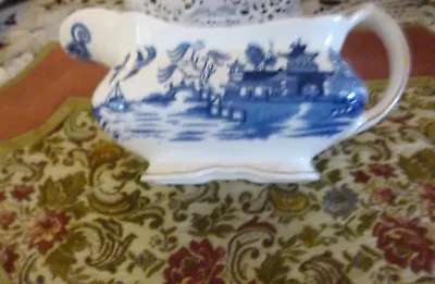 Buy Burleigh Ware Willow Pattern, Gravy Boat/ Jug  ,Excellent Condition • 18.99£