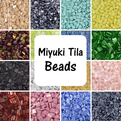 Buy Miyuki Tila Beads, Choose Weight, All Colours • 33.60£